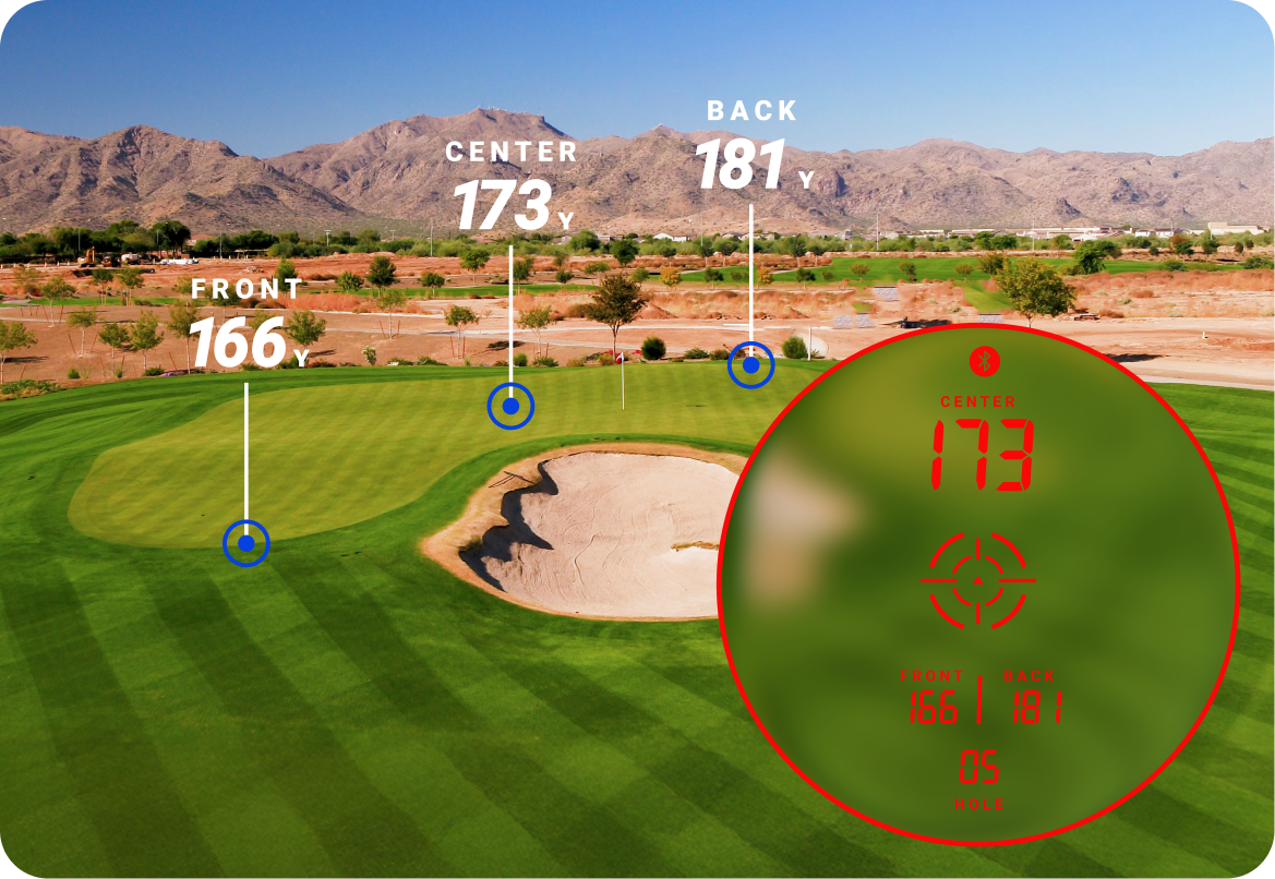 FRONT, CENTER, BACK   GPS DISTANCES
