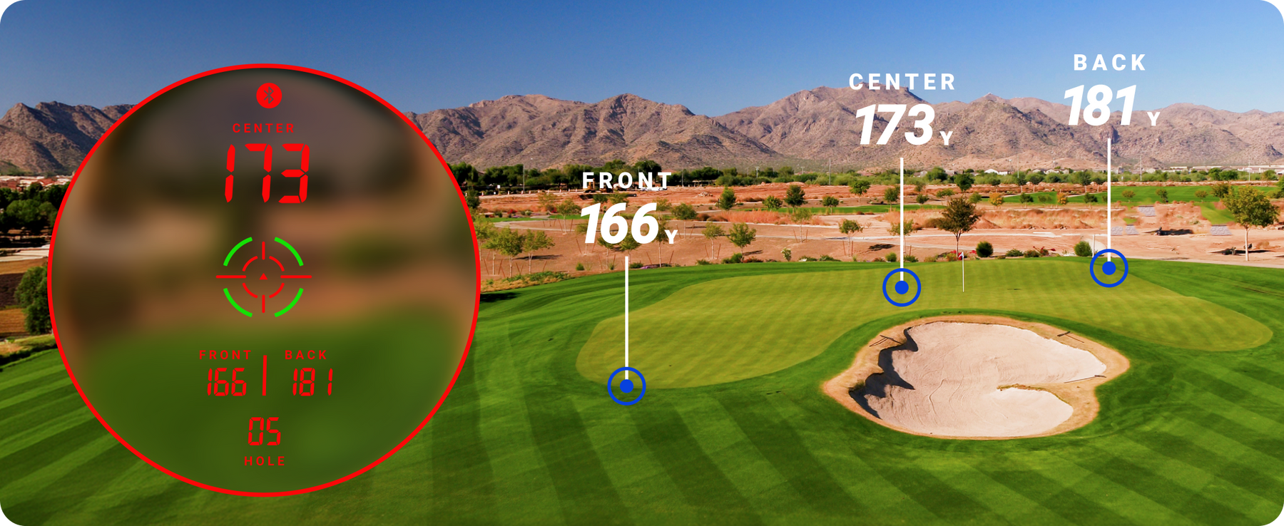 FRONT, CENTER, BACK   GPS DISTANCES