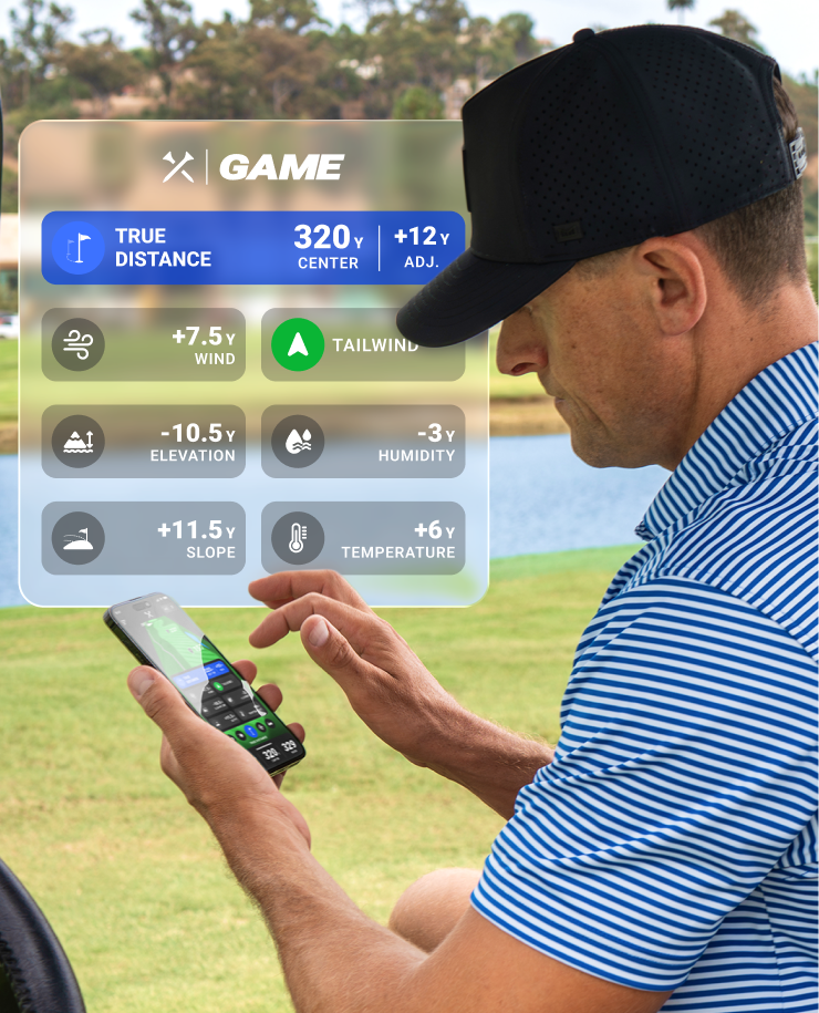 TRUE DISTANCE™<br>ADJUSTED YARDAGES