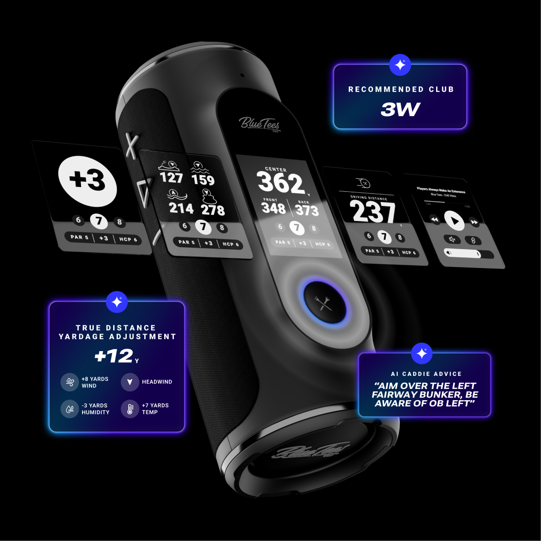 Player+ GPS Golf Speaker | Blue Tees Golf