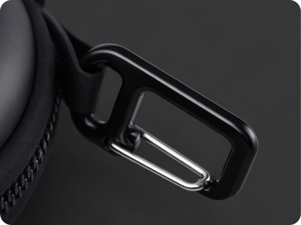 Integrated <br>Carabiner Clip