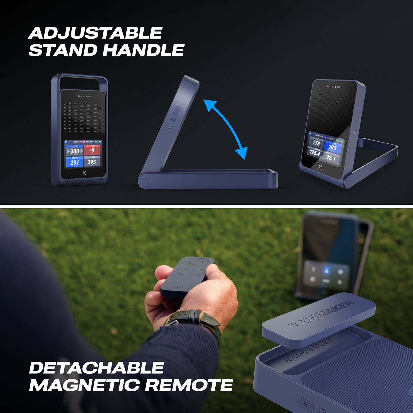 Blue Tees Rainmaker 4.3-inch screen and detachable magnetic remote