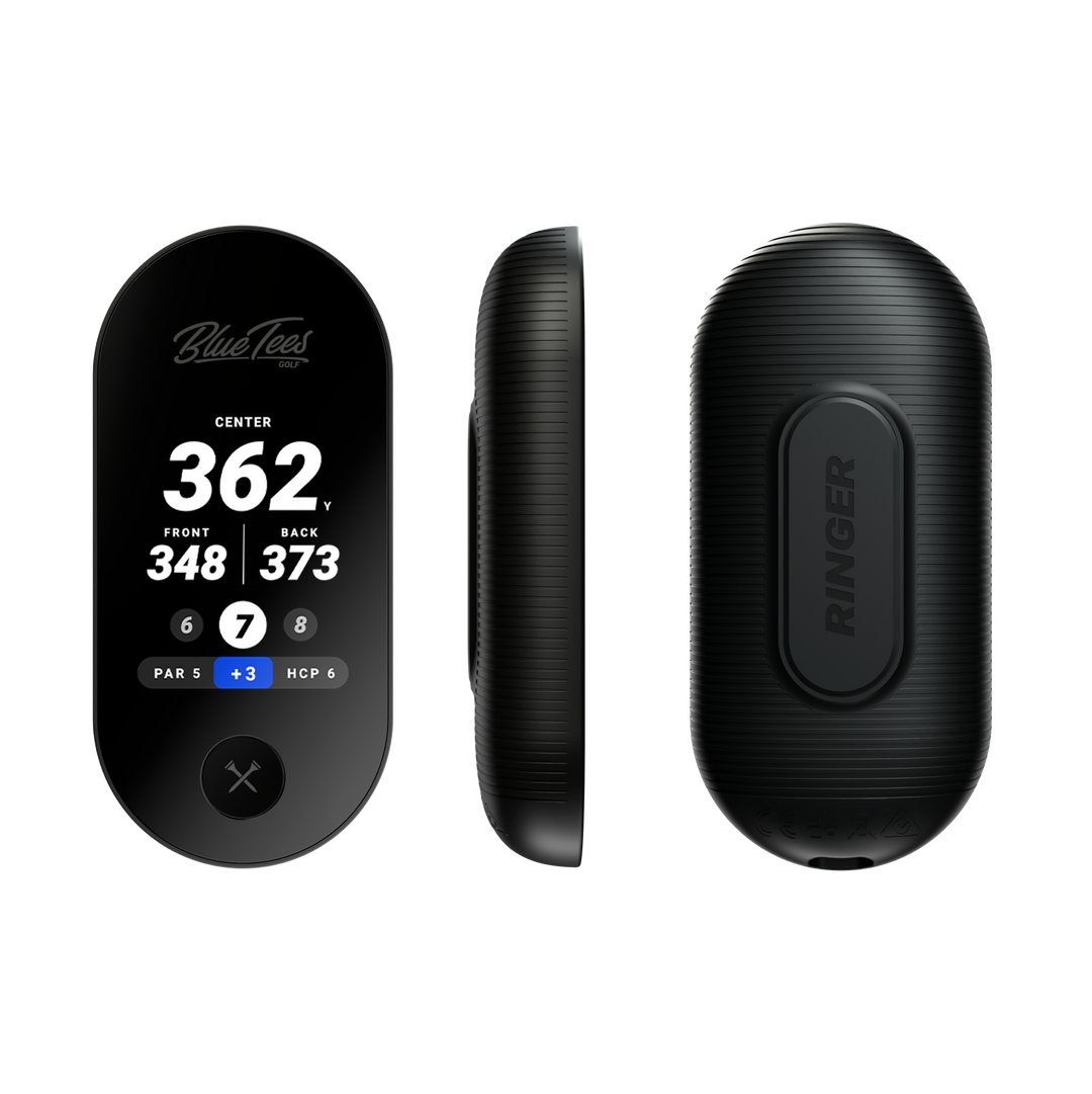 RINGER GOLF GPS w/ Color Screen | 40K Pre-loaded Courses – Blue