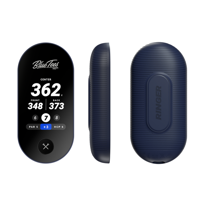 RINGER GOLF GPS w/ Color Screen | 40K Pre-loaded Courses – Blue