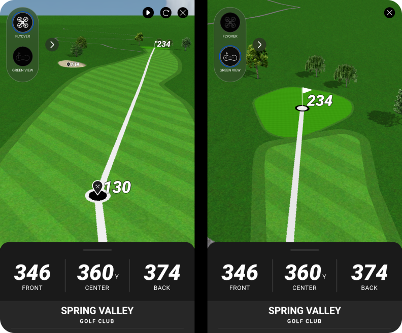 Hole Flyovers & Green Views